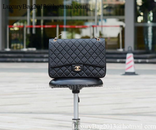 Chanel Maxi Quilted Classic Flap Bag Black Sheepskin A58601 Gold Chanel Maxi Quilted Classic Flap Bag Black Sheepskin A58601 Gold