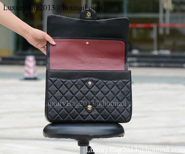 Chanel Maxi Quilted Classic Flap Bag Black Sheepskin A58601 Gold Chanel Maxi Quilted Classic Flap Bag Black Sheepskin A58601 Gold