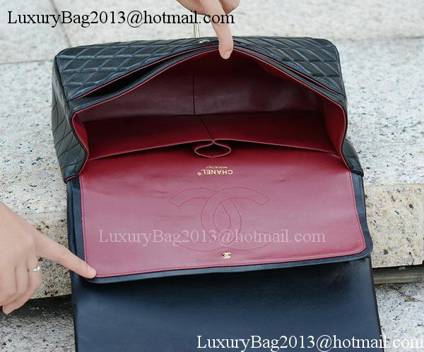 Chanel Maxi Quilted Classic Flap Bag Black Sheepskin A58601 Gold Chanel Maxi Quilted Classic Flap Bag Black Sheepskin A58601 Gold