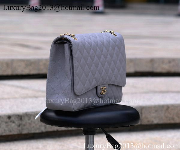 Chanel Maxi Quilted Classic Flap Bag Grey Cannage Pattern A58601 Gold Chanel Maxi Quilted Classic Flap Bag Grey Cannage Pattern A58601 Gold