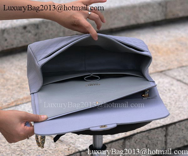 Chanel Maxi Quilted Classic Flap Bag Grey Cannage Pattern A58601 Gold Chanel Maxi Quilted Classic Flap Bag Grey Cannage Pattern A58601 Gold