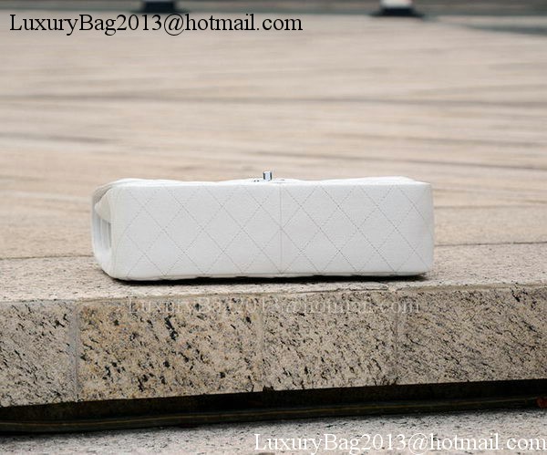 Chanel Maxi Quilted Classic Flap Bag White Cannage Pattern A58601 Silver Chanel Maxi Quilted Classic Flap Bag White Cannage Pattern A58601 Silver