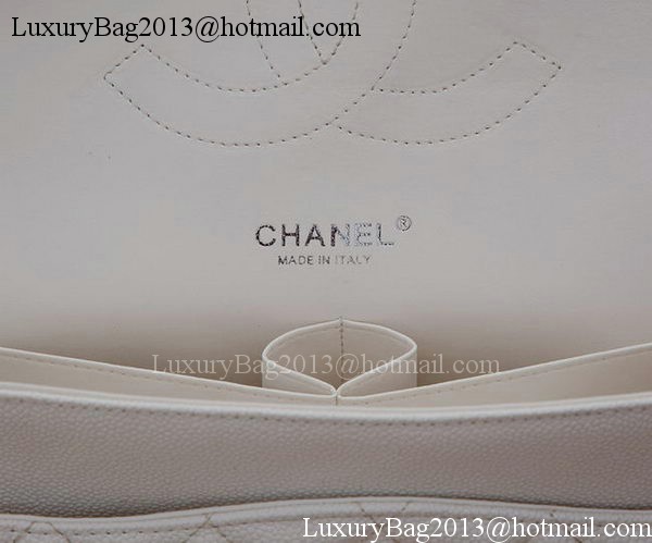 Chanel Maxi Quilted Classic Flap Bag White Cannage Pattern A58601 Silver Chanel Maxi Quilted Classic Flap Bag White Cannage Pattern A58601 Silver