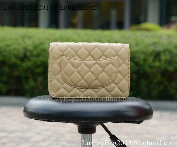 Chanel mini Flap Bags Apricot Sheepskin Leather A33814 Gold Chanel mini Flap Bags Apricot Sheepskin Leather A33814 Gold