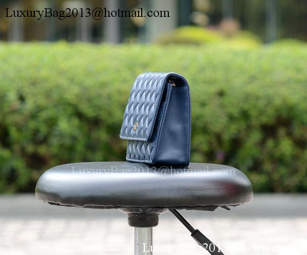 Chanel mini Flap Bags Blue Sheepskin Leather A33814 Gold Chanel mini Flap Bags Blue Sheepskin Leather A33814 Gold