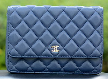 Chanel mini Flap Bags Blue Sheepskin Leather A33814 Silver Chanel mini Flap Bags Blue Sheepskin Leather A33814 Silver