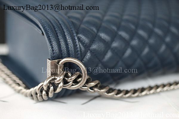 Boy Chanel Flap Shoulder Bag Original Cannage Pattern A67087 Royal