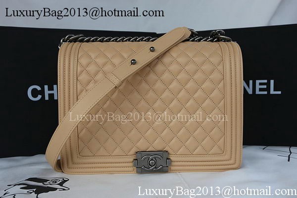 Boy Chanel Flap Shoulder Bag Original Sheepskin Leather A67087 Apricot Boy Chanel Flap Shoulder Bag Original Sheepskin Leather A67087 Apricot