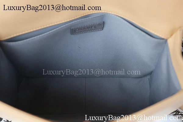 Boy Chanel Flap Shoulder Bag Original Sheepskin Leather A67087 Apricot Boy Chanel Flap Shoulder Bag Original Sheepskin Leather A67087 Apricot