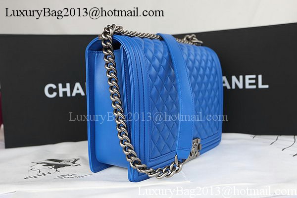 Boy Chanel Flap Shoulder Bag Original Sheepskin Leather A67087 Blue Boy Chanel Flap Shoulder Bag Original Sheepskin Leather A67087 Blue