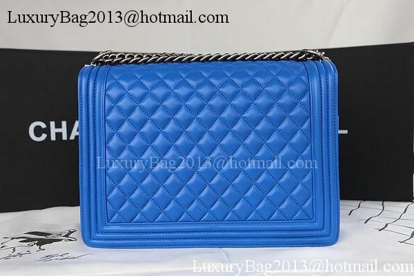 Boy Chanel Flap Shoulder Bag Original Sheepskin Leather A67087 Blue Boy Chanel Flap Shoulder Bag Original Sheepskin Leather A67087 Blue