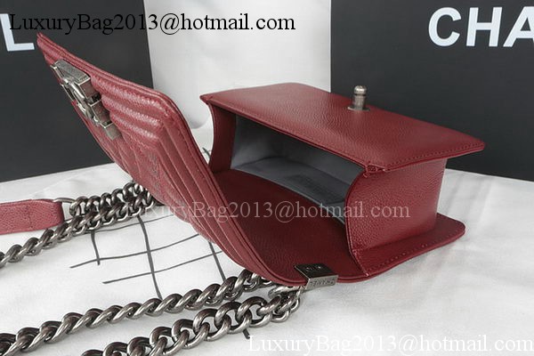 Boy Chanel mini Flap Bag Original Cannage Pattern A67085 Burgundy Boy Chanel mini Flap Bag Original Cannage Pattern A67085 Burgundy