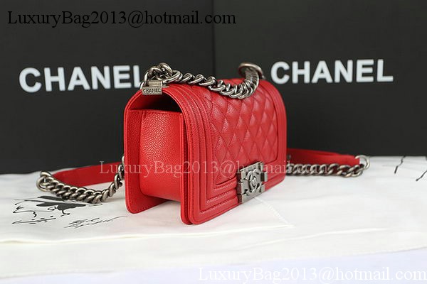 Boy Chanel mini Flap Bag Original Cannage Pattern A67085 Red Boy Chanel mini Flap Bag Original Cannage Pattern A67085 Red