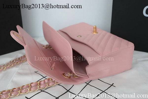 Chanel 2.55 Series Flap Bag Lambskin Chevron Leather A1112CF Pink Chanel 2.55 Series Flap Bag Lambskin Chevron Leather A1112CF Pink