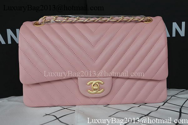 Chanel 2.55 Series Flap Bag Lambskin Chevron Leather A1112CF Pink Chanel 2.55 Series Flap Bag Lambskin Chevron Leather A1112CF Pink