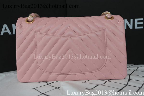Chanel 2.55 Series Flap Bag Lambskin Chevron Leather A1112CF Pink Chanel 2.55 Series Flap Bag Lambskin Chevron Leather A1112CF Pink
