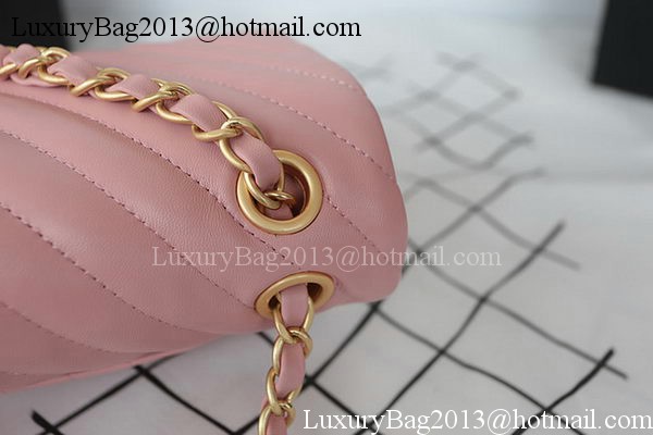 Chanel 2.55 Series Flap Bag Lambskin Chevron Leather A1112CF Pink Chanel 2.55 Series Flap Bag Lambskin Chevron Leather A1112CF Pink