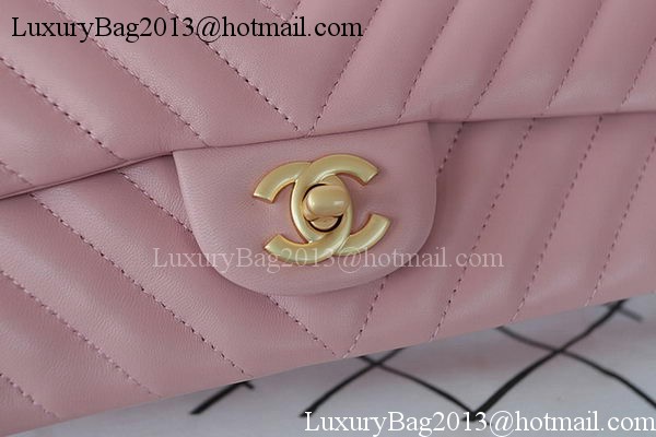 Chanel 2.55 Series Flap Bag Lambskin Chevron Leather A1112CF Pink Chanel 2.55 Series Flap Bag Lambskin Chevron Leather A1112CF Pink