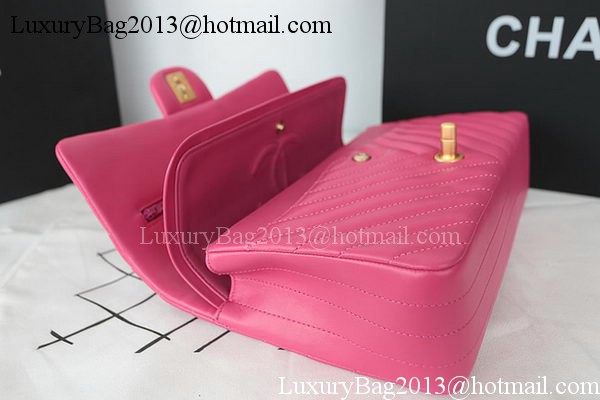 Chanel 2.55 Series Flap Bag Lambskin Chevron Leather A1112CF Rose Chanel 2.55 Series Flap Bag Lambskin Chevron Leather A1112CF Rose