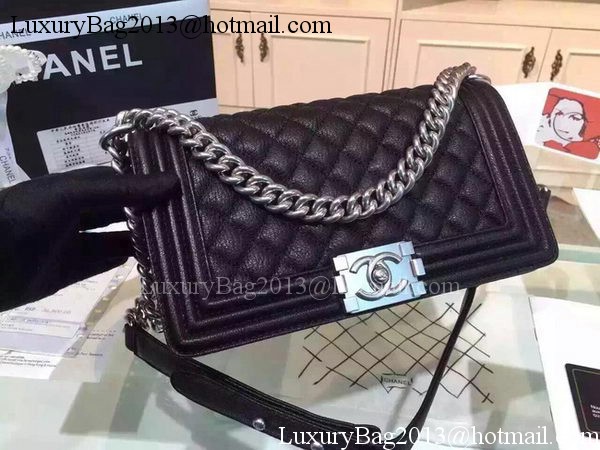 Chanel Boy Flap Shoulder Bags Deer Skin Leather A67086 Black Chanel Boy Flap Shoulder Bags Deer Skin Leather A67086 Black