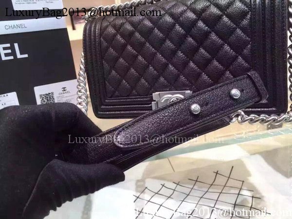 Chanel Boy Flap Shoulder Bags Deer Skin Leather A67086 Black Chanel Boy Flap Shoulder Bags Deer Skin Leather A67086 Black