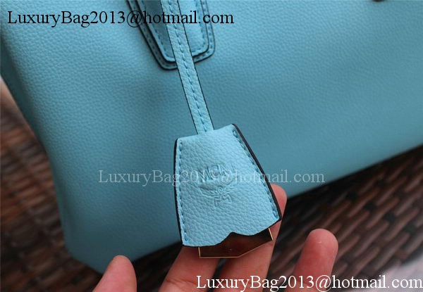 MCM Milla Tote Bag Calfskin Leather MCM1180 Light Blue MCM Milla Tote Bag Calfskin Leather MCM1180 Light Blue