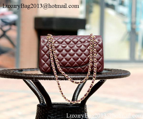 Chanel 2.55 Series Flap Bag Burgundy Sheepskin Leather A37586 Gold Chanel 2.55 Series Flap Bag Burgundy Sheepskin Leather A37586 Gold