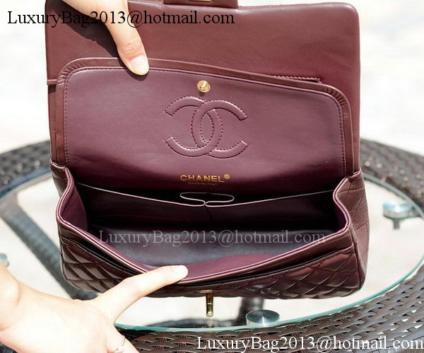 Chanel 2.55 Series Flap Bag Burgundy Sheepskin Leather A37586 Gold Chanel 2.55 Series Flap Bag Burgundy Sheepskin Leather A37586 Gold