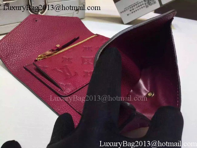 Louis Vuitton Monogram Empreinte SARAH WALLET M61184 Purple Louis Vuitton Monogram Empreinte SARAH WALLET M61184 Purple