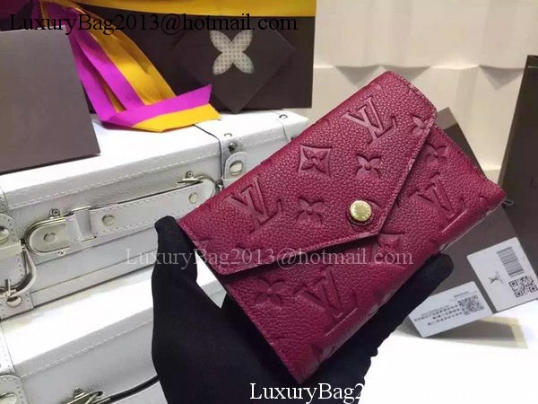 Louis Vuitton Monogram Empreinte SARAH WALLET M61184 Purple Louis Vuitton Monogram Empreinte SARAH WALLET M61184 Purple