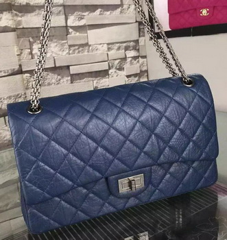 Chanel Jumbo Classic Flap Bag Black Original Calfskin Leather CHA6212 Blue
