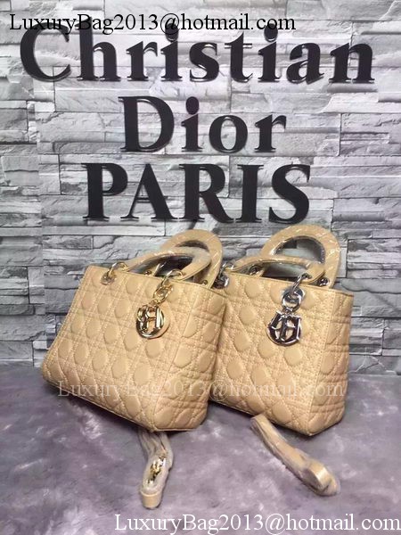 Dior Small Lady Dior Bag Sheepskin Leather CD6322 Apricot Dior Small Lady Dior Bag Sheepskin Leather CD6322 Apricot