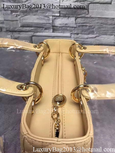 Dior Small Lady Dior Bag Sheepskin Leather CD6322 Apricot Dior Small Lady Dior Bag Sheepskin Leather CD6322 Apricot