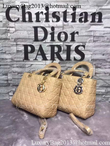 Dior Small Lady Dior Bag Sheepskin Leather CD6322 Apricot Dior Small Lady Dior Bag Sheepskin Leather CD6322 Apricot