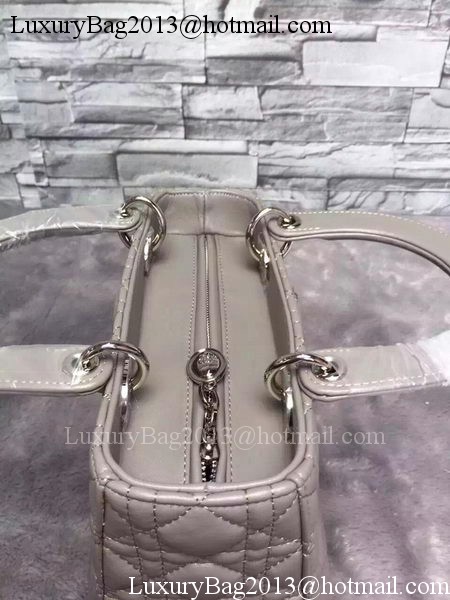 Dior Small Lady Dior Bag Sheepskin Leather CD6322 Grey Dior Small Lady Dior Bag Sheepskin Leather CD6322 Grey