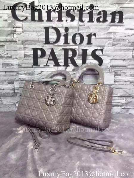 Dior Small Lady Dior Bag Sheepskin Leather CD6322 Grey Dior Small Lady Dior Bag Sheepskin Leather CD6322 Grey