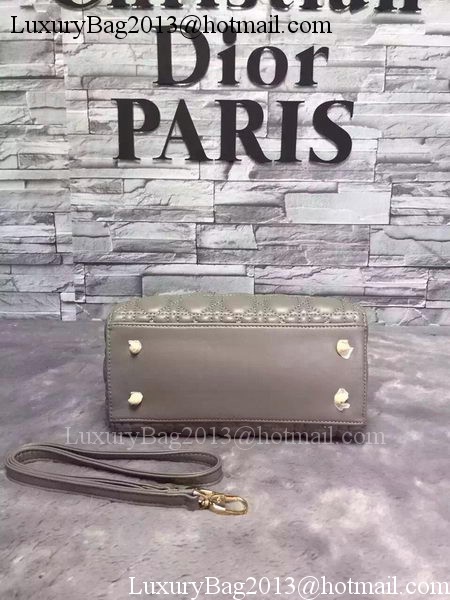 Dior Small Lady Dior Bag Sheepskin Leather CD6322 Grey Dior Small Lady Dior Bag Sheepskin Leather CD6322 Grey