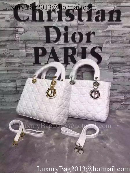 Dior Small Lady Dior Bag Sheepskin Leather CD6322 White Dior Small Lady Dior Bag Sheepskin Leather CD6322 White