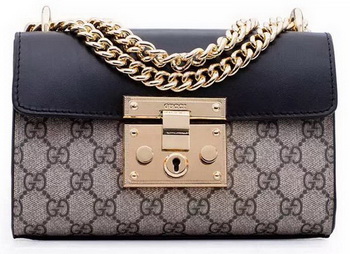 Gucci Padlock GG Supreme Shoulder Bags 409487 Black Gucci Padlock GG Supreme Shoulder Bags 409487 Black