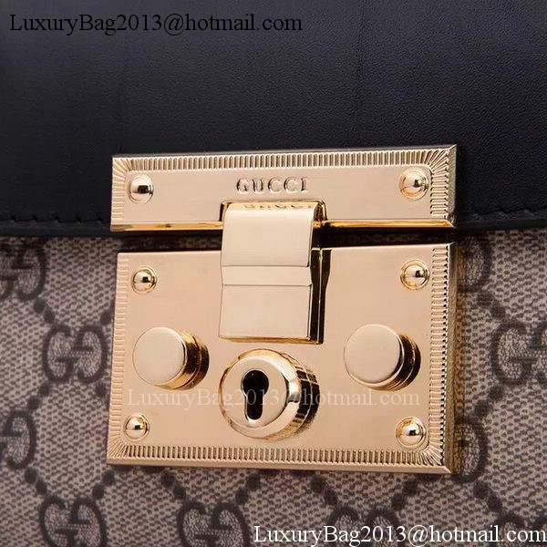 Gucci Padlock GG Supreme Shoulder Bags 409487 Black Gucci Padlock GG Supreme Shoulder Bags 409487 Black