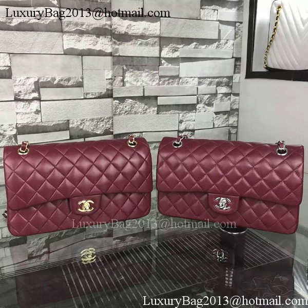 Chanel 2.55 Series Flap Bag Lambskin Leather A5024 Burgundy Chanel 2.55 Series Flap Bag Lambskin Leather A5024 Burgundy