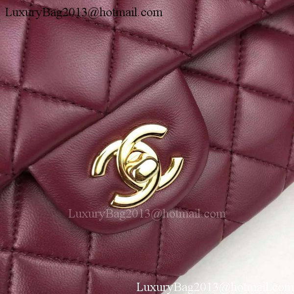 Chanel 2.55 Series Flap Bag Lambskin Leather A5024 Burgundy Chanel 2.55 Series Flap Bag Lambskin Leather A5024 Burgundy