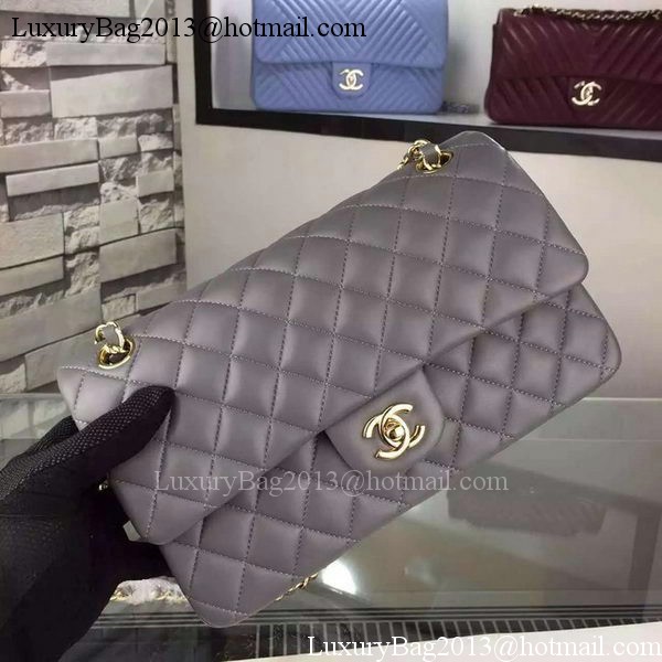 Chanel 2.55 Series Flap Bag Lambskin Leather A5024 Grey Chanel 2.55 Series Flap Bag Lambskin Leather A5024 Grey