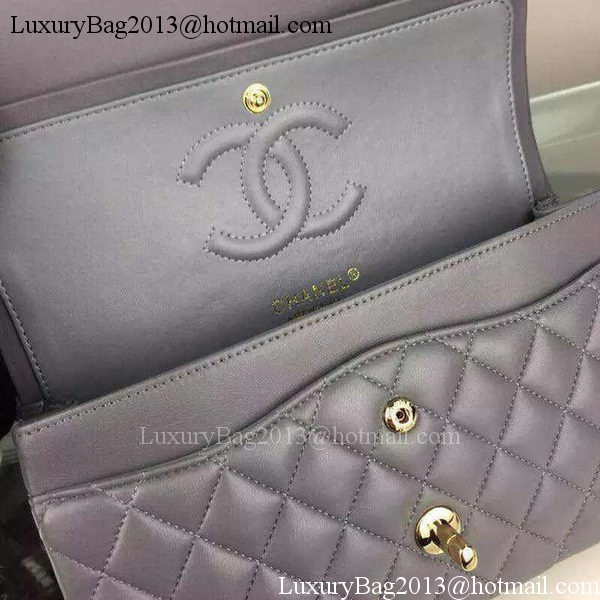 Chanel 2.55 Series Flap Bag Lambskin Leather A5024 Grey Chanel 2.55 Series Flap Bag Lambskin Leather A5024 Grey