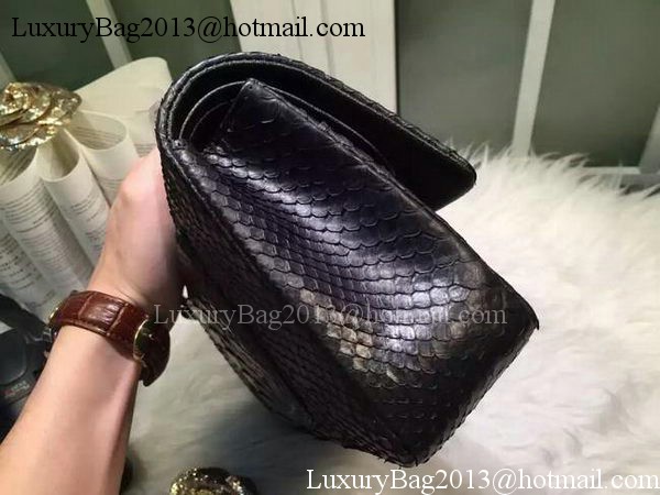 Chanel 2.55 Series Flap Bags Original Snake Leather A1112SA Black Chanel 2.55 Series Flap Bags Original Snake Leather A1112SA Black