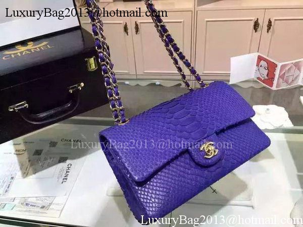 Chanel 2.55 Series Flap Bags Royal Original Python Leather A1112SA Gold Chanel 2.55 Series Flap Bags Royal Original Python Leather A1112SA Gold