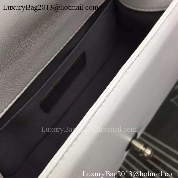 Boy Chanel mini Flap Bag Original Chevron Sheepskin Leather A5707 White Boy Chanel mini Flap Bag Original Chevron Sheepskin Leather A5707 White