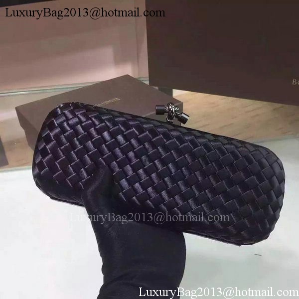 Bottega Veneta STRETCH Knot Sheepskin Leather Clutch BV8651 Black Bottega Veneta STRETCH Knot Sheepskin Leather Clutch BV8651 Black