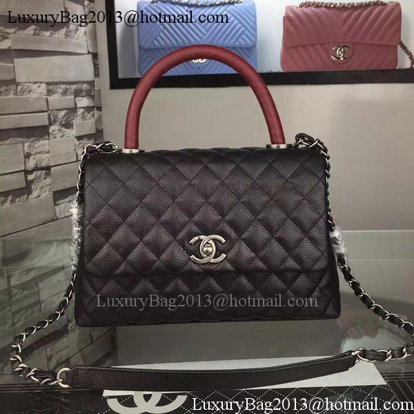 Chanel Shoulder Tote Bag Original Caviar Leather A7780 Black