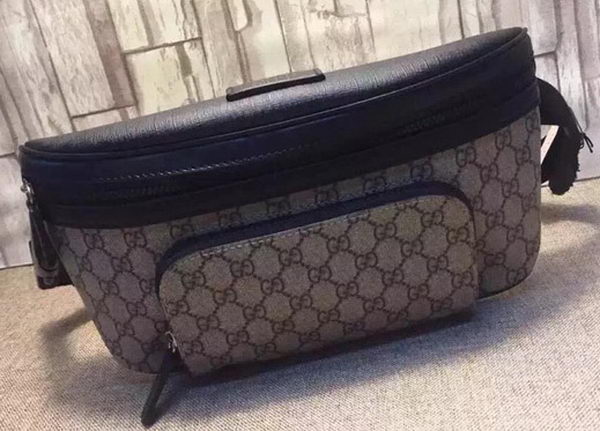 GUCCI GG Supreme Belt Bag 406372 Black